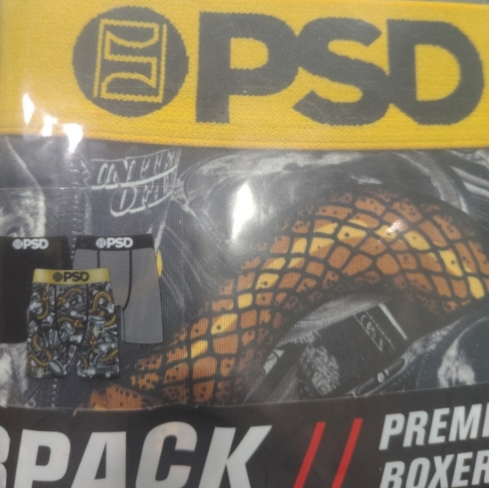 PSD 3 Pack‎ Core Standard Premium Boxer Briefs Mens Large Mamba